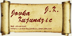 Jovka Kujundžić vizit kartica